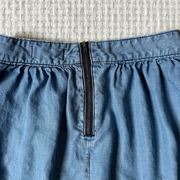 Madewell Chambray Mini with Rear Zipper Detail - Picture 10 of 10